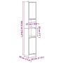Armario de baño madera de ingeniería envejecida 30x30x183,5 cm de , Muebles de baño - Ref: Foro24-856064, Precio: 96,38 €, De...