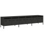 Mueble para TV acero laminado en frío negro 202x39x43,5 cm de , Muebles TV - Ref: Foro24-3307149, Precio: 202,28 €, Descuento: %