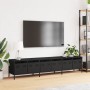 Mueble para TV acero laminado en frío negro 202x39x43,5 cm de , Muebles TV - Ref: Foro24-3307149, Precio: 202,28 €, Descuento: %