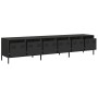 Mueble para TV acero laminado en frío negro 202x39x43,5 cm de , Muebles TV - Ref: Foro24-3307149, Precio: 202,28 €, Descuento: %