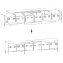 Mueble para TV acero laminado en frío negro 202x39x43,5 cm de , Muebles TV - Ref: Foro24-3307149, Precio: 202,28 €, Descuento: %