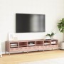 Mueble para TV acero laminado en frío rosa 202x39x43,5 cm de , Muebles TV - Ref: Foro24-3307156, Precio: 216,86 €, Descuento: %