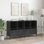 Aparador de acero laminado en frío negro 135x39x73,5 cm de , Aparadores - Ref: Foro24-3307161, Precio: 182,56 €, Descuento: %
