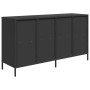 Aparador de acero laminado en frío negro 135x39x73,5 cm de , Aparadores - Ref: Foro24-3307161, Precio: 182,56 €, Descuento: %