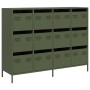 Aparador de acero laminado en frío verde oliva 135x39x103,5 cm de , Aparadores - Ref: Foro24-3307177, Precio: 305,83 €, Descu...
