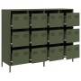 Aparador de acero laminado en frío verde oliva 135x39x103,5 cm de , Aparadores - Ref: Foro24-3307177, Precio: 305,83 €, Descu...