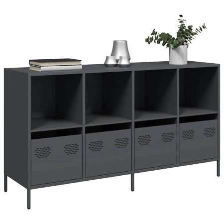 Aparador de acero laminado en frío antracita 135x39x73,5 cm de , Aparadores - Ref: Foro24-3307163, Precio: 191,20 €, Descuent...