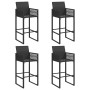 Set bar jardín sin cojines 5 pzas ratán sintético acacia negro de , Conjuntos de jardín - Ref: Foro24-3328886, Precio: 480,67...