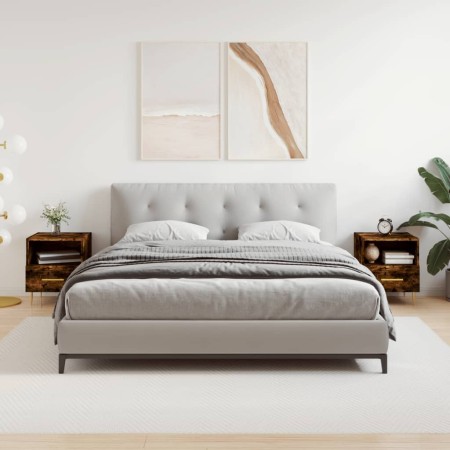 Mesita noche 2 uds madera ingeniería roble ahumado 40x35x47,5cm de , Mesitas de noche - Ref: Foro24-827415, Precio: 71,41 €, ...