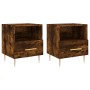 Mesita noche 2 uds madera ingeniería roble ahumado 40x35x47,5cm de , Mesitas de noche - Ref: Foro24-827415, Precio: 71,41 €, ...