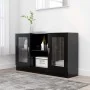 Black plywood display case 120x30.5x70 cm by vidaXL, Sideboards - Ref: Foro24-802787, Price: 99,38 €, Discount: %