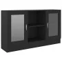 Black plywood display case 120x30.5x70 cm by vidaXL, Sideboards - Ref: Foro24-802787, Price: 99,38 €, Discount: %