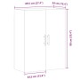 Armario de pared madera de ingeniería envejecida 69,5x34x90 cm de , Aparadores - Ref: Foro24-857294, Precio: 92,78 €, Descuen...