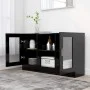 Black plywood display case 120x30.5x70 cm by vidaXL, Sideboards - Ref: Foro24-802787, Price: 99,38 €, Discount: %