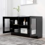 Vitrina de madera contrachapada negro 120x30,5x70 cm de vidaXL, Aparadores - Ref: Foro24-802787, Precio: 100,58 €, Descuento: %