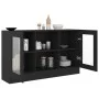 Black plywood display case 120x30.5x70 cm by vidaXL, Sideboards - Ref: Foro24-802787, Price: 99,38 €, Discount: %