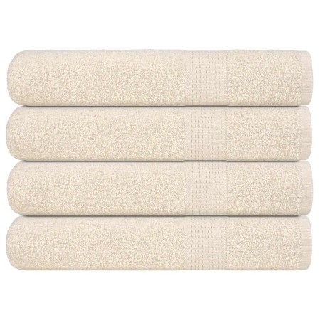 Toallas de sauna 4 uds 100% algodón crema 80x200 cm 360 gsm de , Toallas - Ref: Foro24-137008, Precio: 57,55 €, Descuento: %