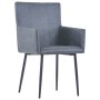 Sillas comedor reposabrazos 2 uds cuero ante sintética gris de , Sillas de comedor - Ref: Foro24-282058, Precio: 197,13 €, De...