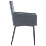 Sillas comedor reposabrazos 2 uds cuero ante sintética gris de , Sillas de comedor - Ref: Foro24-282058, Precio: 197,13 €, De...