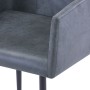 Sillas comedor reposabrazos 2 uds cuero ante sintética gris de , Sillas de comedor - Ref: Foro24-282058, Precio: 197,13 €, De...