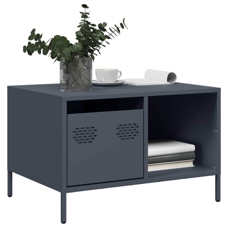 Mesa de centro acero laminado en frío antracita 68,5x50x43,5 cm de , Mesas de centro - Ref: Foro24-851282, Precio: 72,44 €, D...