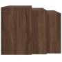 Mesas apilables 3 pzas madera contrachapada color roble marrón de , Mesas auxiliares - Ref: Foro24-858539, Precio: 63,32 €, D...