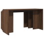Mesas apilables 3 pzas madera contrachapada color roble marrón de , Mesas auxiliares - Ref: Foro24-858539, Precio: 63,32 €, D...