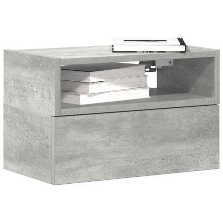 Mesitas de noche de pared 2 uds gris hormigón 45x26x28,5 cm de , Mesitas de noche - Ref: Foro24-858603, Precio: 62,22 €, Desc...