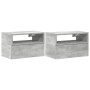 Mesitas de noche de pared 2 uds gris hormigón 45x26x28,5 cm de , Mesitas de noche - Ref: Foro24-858603, Precio: 62,22 €, Desc...