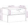 Mesitas de noche de pared 2 uds gris hormigón 45x26x28,5 cm de , Mesitas de noche - Ref: Foro24-858603, Precio: 62,22 €, Desc...