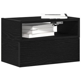 Mesita de noche de pared negra 45x26x28,5 cm de , Mesitas de noche - Ref: Foro24-858598, Precio: 38,47 €, Descuento: %