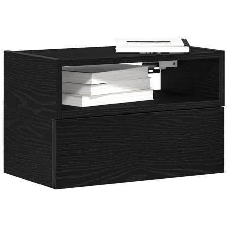 Mesita de noche de pared negra 45x26x28,5 cm de , Mesitas de noche - Ref: Foro24-858598, Precio: 38,47 €, Descuento: %