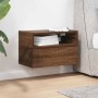 Mesita de noche de pared marrón roble 45x26x28,5 cm de , Mesitas de noche - Ref: Foro24-858608, Precio: 47,37 €, Descuento: %