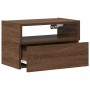 Mesita de noche de pared marrón roble 45x26x28,5 cm de , Mesitas de noche - Ref: Foro24-858608, Precio: 47,37 €, Descuento: %