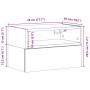 Mesita de noche de pared marrón roble 45x26x28,5 cm de , Mesitas de noche - Ref: Foro24-858608, Precio: 47,37 €, Descuento: %