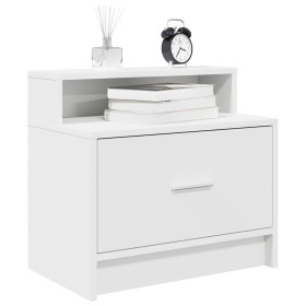 Mesillas de noche con cajón 2 uds blanco 51x31x47 cm de , Mesitas de noche - Ref: Foro24-858669, Precio: 66,24 €, Descuento: %