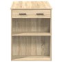 Escritorio con cajón estante madera contrachapada roble sonoma de , Mesas de cocina y de comedor - Ref: Foro24-858688, Precio...