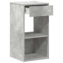 Mesilla de noche con cajón gris hormigón 35x34x66,5 cm de , Mesitas de noche - Ref: Foro24-858719, Precio: 42,57 €, Descuento: %