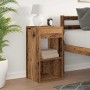 Mesilla de noche con cajón madera vieja 35x34x66,5 cm de , Mesitas de noche - Ref: Foro24-858727, Precio: 46,51 €, Descuento: %