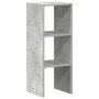 Librería apilable madera contrachapada gris cemento 30x30x80 cm de , Taquillas y armarios de almacenamiento - Ref: Foro24-858...