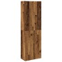 Aparador alto madera de ingeniería envejecida 60x32x190 cm de , Armarios archivadores - Ref: Foro24-3318714, Precio: 148,00 €...