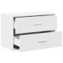 Armario con 2 cajones blanco 60x31x40 cm madera de ingeniería de , Cajoneras - Ref: Foro24-858821, Precio: 78,42 €, Descuento: %