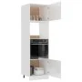 Armario de microondas madera ingeniería blanco brillo de vidaXL, Armarios de cocina - Ref: Foro24-802551, Precio: 256,24 €, D...