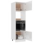 Armario de microondas madera ingeniería blanco brillo de vidaXL, Armarios de cocina - Ref: Foro24-802551, Precio: 260,51 €, D...