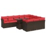 Set de sofás de jardín 11 pzas cojines ratán sintético marrón de , Conjuntos de jardín - Ref: Foro24-3326235, Precio: 889,06 ...