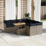 Set de sofás de jardín con cojines 9 pzas ratán sintético gris de , Conjuntos de jardín - Ref: Foro24-3326910, Precio: 703,70...