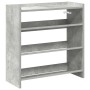 Mueble zapatero madera contrachapada gris hormigón 60x25x62 cm de , Zapateros y organizadores de calzado - Ref: Foro24-859890...