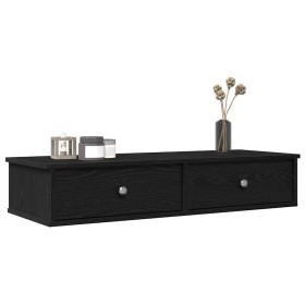 Estante de pared con cajones de madera contrachapada negro de , Estantes y estanterías - Ref: Foro24-859960, Precio: 83,93 €,...