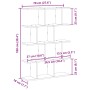 Estante cubo de pared 12 compartimentos madera gris sonoma de , Estantes y estanterías - Ref: Foro24-860018, Precio: 53,46 €,...