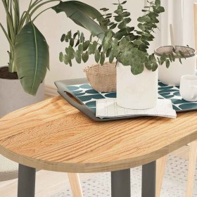 Tablero de mesa ovalado madera maciza de roble 80x40x2 cm de , Tableros para mesas - Ref: Foro24-4009061, Precio: 45,36 €, De...
